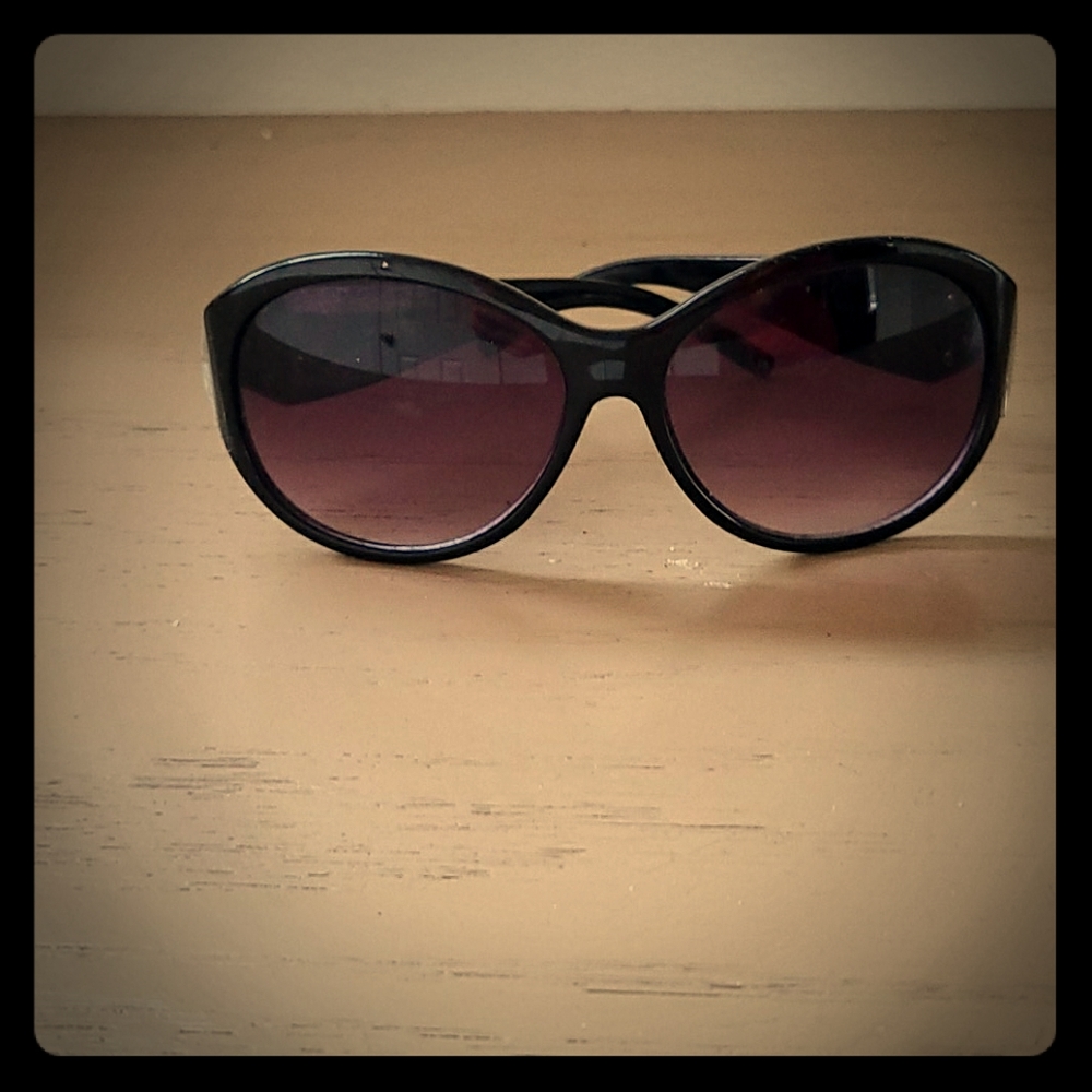 Purple lensed sunglasses